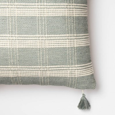  Woven Plaid Throw Pillow With Tassel Zipper - Threshold™ Designed With Studio McGee