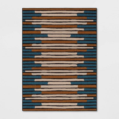 Striped Area Rug Turquoise/Yellow - Threshold™