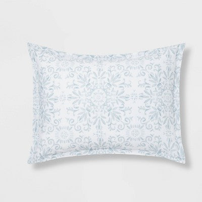  7pc Medallion Comforter Bedding Set With Sheets Blue - Threshold™