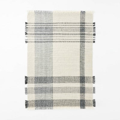  Laurelhurst Indoor/Outdoor Plaid Rug Black/White - Threshold™ Designed With Studio McGee