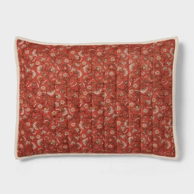  Voile Floral Printed Quilt Sham Bronze - Threshold™