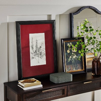  18" X 24" Vintage City Sketch Framed Wall Art - Threshold™ Designed With Studio McGee: Modern Lithograph, Architecture Decor