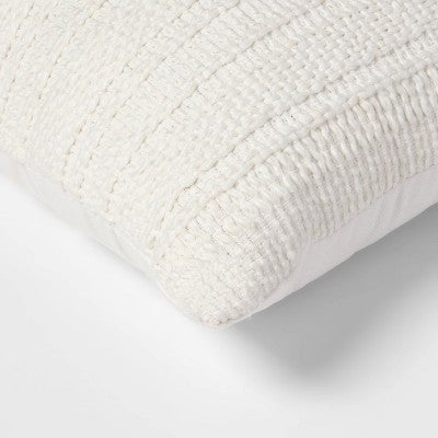 Oversized Textural Woven Throw Pillow Cream - Threshold™