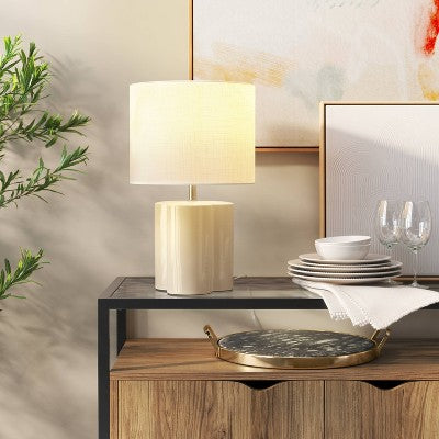 Modern Clover Table Lamp Cream - Threshold™