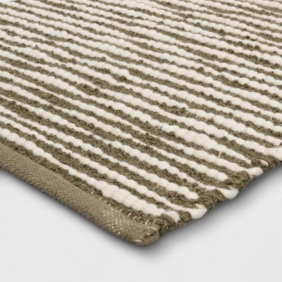  2'x3' Striped Accent Rug Olive Green - Threshold™