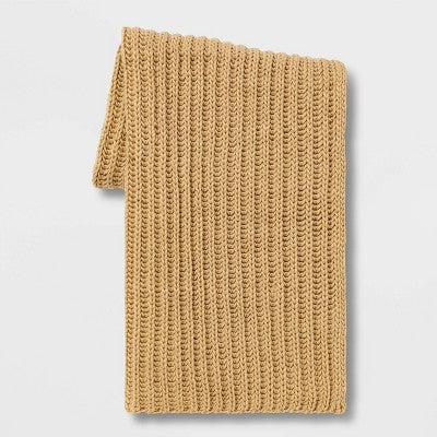  Chunky Knit Reversible Throw Blanket - Threshold™