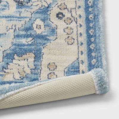  20"x30" Medallion Bath Rug Blue - Threshold™