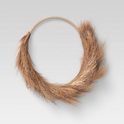  Dried Greenery Decorative Wreath Green - Threshold™
