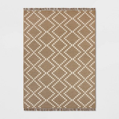  Check Diamonds Outdoor Rug Tan - Threshold™