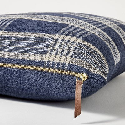  Woven Plaid Square Throw Pillow With Zipper Pull - Threshold™ Designed With Studio McGee