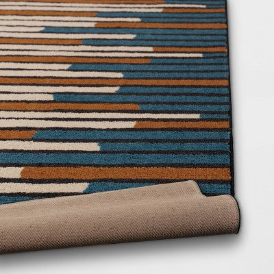  Striped Area Rug Turquoise/Yellow - Threshold™