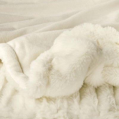  60" X 86" Faux Fur Oversized Bed Throw - Threshold Signature™