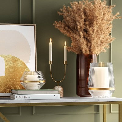  Medium Luxe Glass Hurricane Holder - Threshold™
