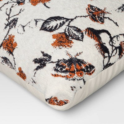  Halloween Botanical Woven Cotton Square Halloween Throw Pillow - Threshold™