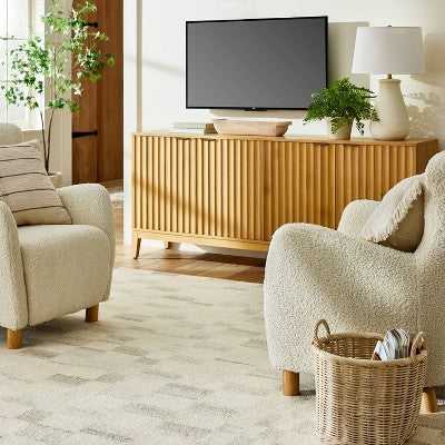  Irregular Checkerboard Tufted Rug Cream - Threshold™ Designed With Studio McGee