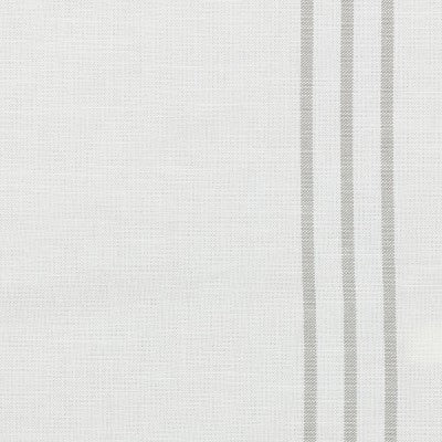  2pk 42"x36" Light Filtering Stripe Border Curtain Tiers Cream/Gray - Threshold™