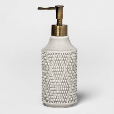  Canby Ceramic Soap Pump Gray - Threshold™