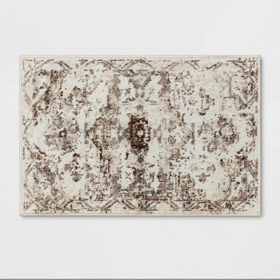  Stanfield Companion Distressed Scroll Area Rug Cream - Threshold™