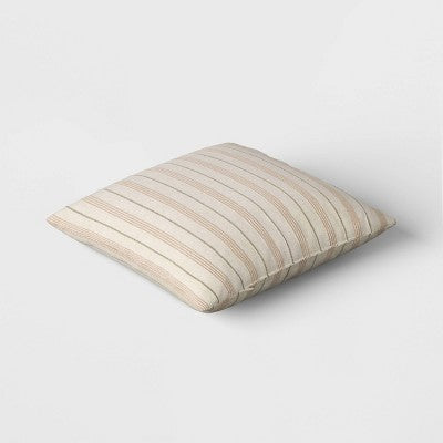  Cotton Flax Woven Striped Square Throw Pillow - Threshold™
