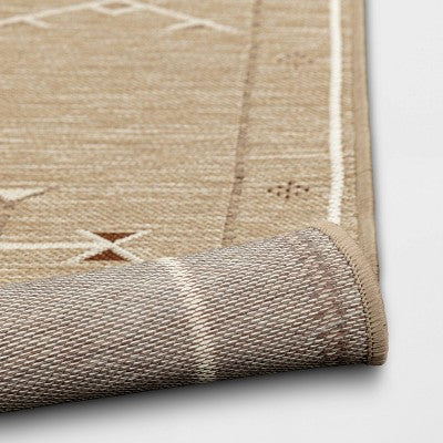  7'x10' Cactus Silk Pattern Outdoor Rug Tan - Threshold™