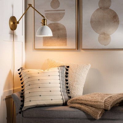  Metal Dome Sconce Wall Light (Includes Energy Efficient Light Bulb) Brass - Threshold™ Designed With Studio McGee