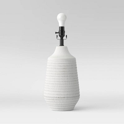  Large Textured Ceramic Lamp Base White - Threshold™