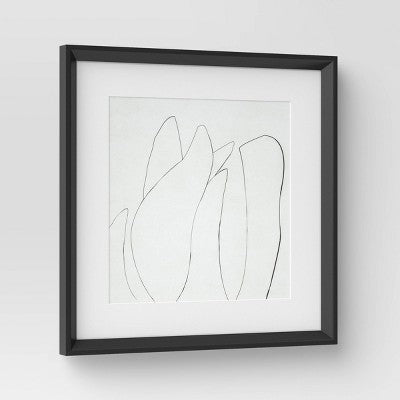  (Set Of 2) 24" X 24" Sketch Art Print Black/White - Threshold™ Designed With Studio McGee