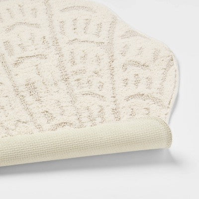  24"x24" Seashell Shaped Coastal Non-Skid Bath Rug - Threshold™