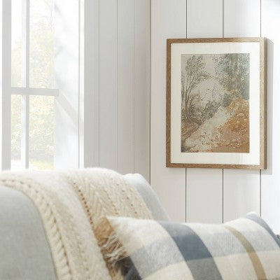  16" X 20" Ancient Fresco Linen Framed Wall Art Print - Threshold™ Designed With Studio McGee