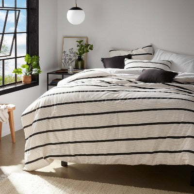  5pc Modern Stripe Comforter Set Off-White - Threshold™