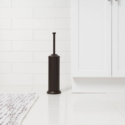  Metal Oil Rubbed Toilet Brush And Holder Set Bronze - Threshold™
