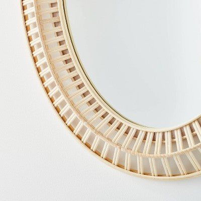  20" X 28" Light Woven Oval Mirror - Threshold™ Designed With Studio McGee