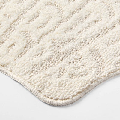  24"x24" Seashell Shaped Coastal Non-Skid Bath Rug - Threshold™