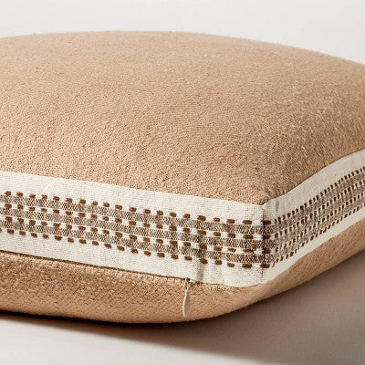  Oversized Woven Striped Square Throw Pillow - Threshold™ Designed With Studio McGee