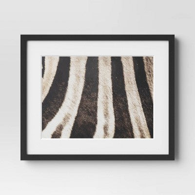  20" X 16" 2pc Zebra Close Up Glass Framed Wall Posters - Threshold™