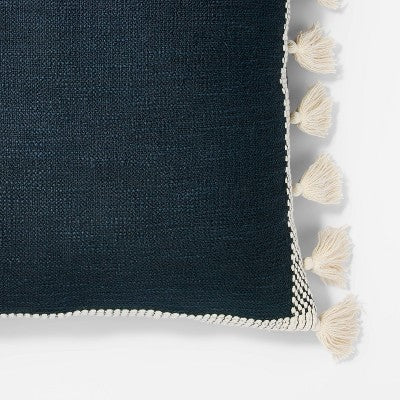  Woven Frame Square Throw Pillow With Side Tassels - Threshold™ Designed With Studio McGee