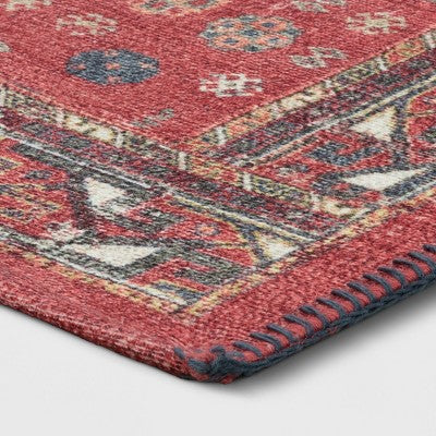  Vintage Persian Medallion Kitchen Rug Red - Threshold™