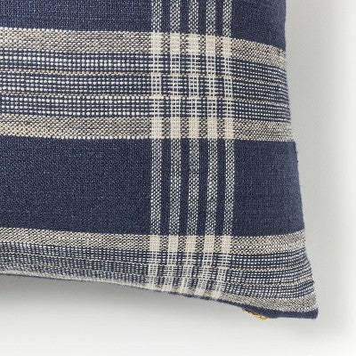  Woven Plaid Square Throw Pillow With Zipper Pull - Threshold™ Designed With Studio McGee