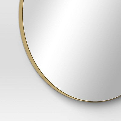  28" Round Infinity Circle Mirror Brass - Threshold™