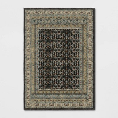  Distressed Geometric Tufted Area Rug Green - Threshold™