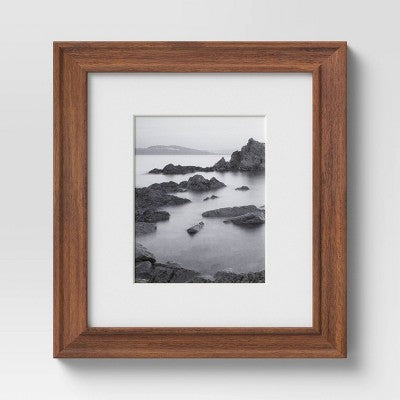  Wood Matted Wall Frame Midtone Woodgrain - Threshold™