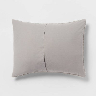  3pc King Traditional Cozy Chenille Comforter And Sham Set Gray - Threshold™