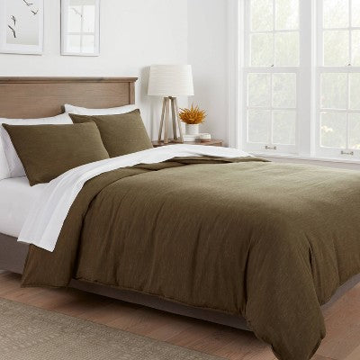  Space Dyed Cotton Linen Duvet Cover & Sham Set - Threshold™