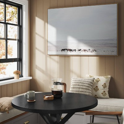  60" X 40" Plains Framed Wall Canvas In Pine Frame - Threshold™