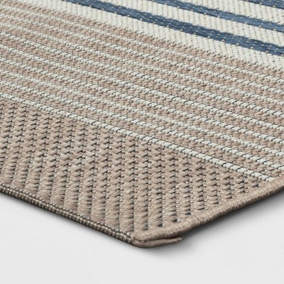  Sand Stripe Outdoor Rug Blue - Threshold™