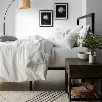  Cotton Woven Stripe Duvet Cover & Sham Set - Threshold™