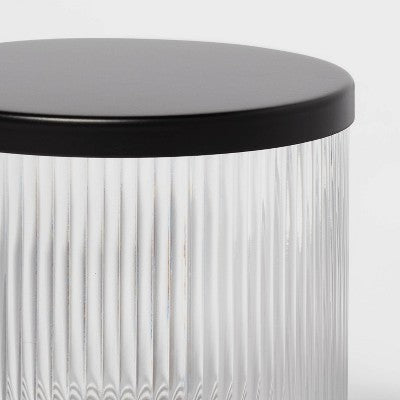  Ribbed Glass Canister Black - Threshold™