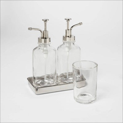  Double Soap Pump Oil Can Clear - Threshold™