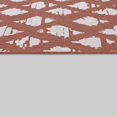  5' X 7' Diamond Outdoor Rug Orange - Threshold™
