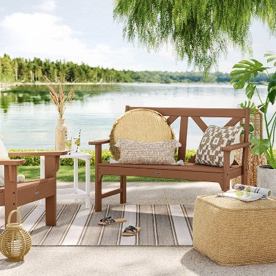  5' X 7' Woven Stripe Outdoor Rug Khaki/Ivory - Threshold™
